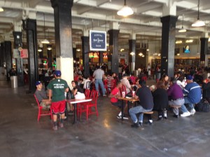 Market, as seen from the street